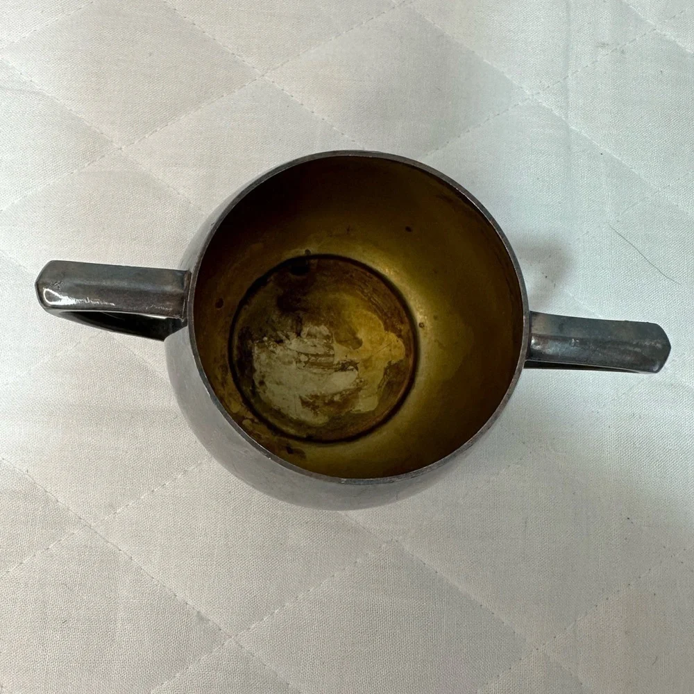 Vintage 1950’s Empire Crafts Quadruple Silver Plated Sugar Bowl Cup